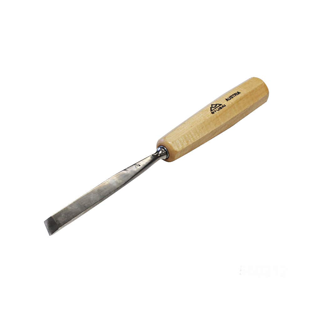 Stubai Stechbeitel lang poliert, Form 2, 12 mm, 550212