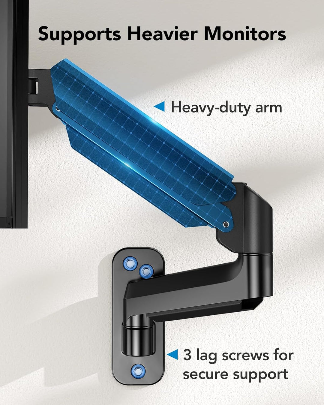 HUANUO Monitor Wandhalterung für 24-35 Zoll LED/LCD/TV Bildschirm, Monitor Halterung Wand mit VESA-E