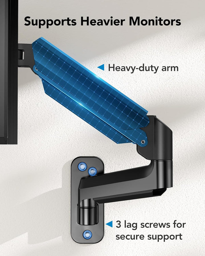 HUANUO Monitor Wandhalterung für 24-35 Zoll LED/LCD/TV Bildschirm, Monitor Halterung Wand mit VESA-E
