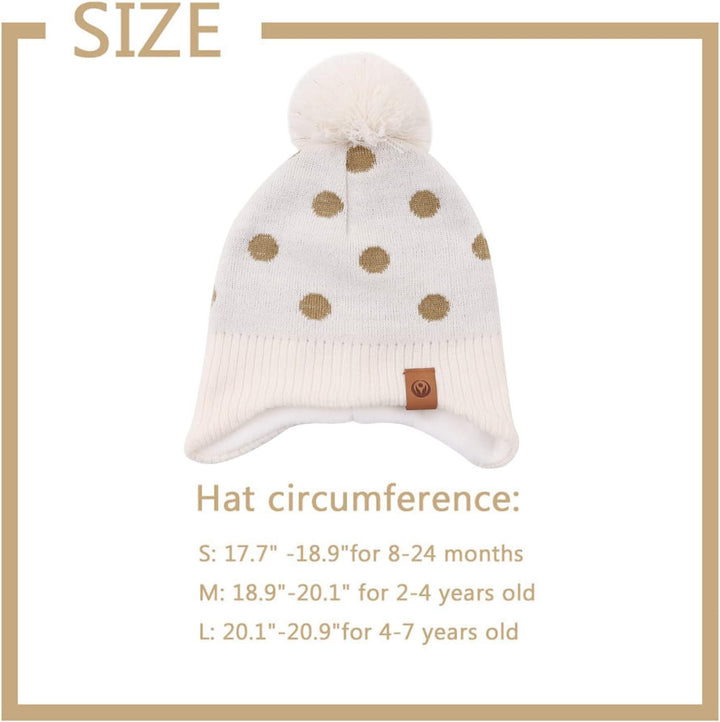 XIAOHAWANG Baby Strickmütze Winter Babymütze Junge Warme Kindermütze Junge Beanie Mütze Dicke Winter
