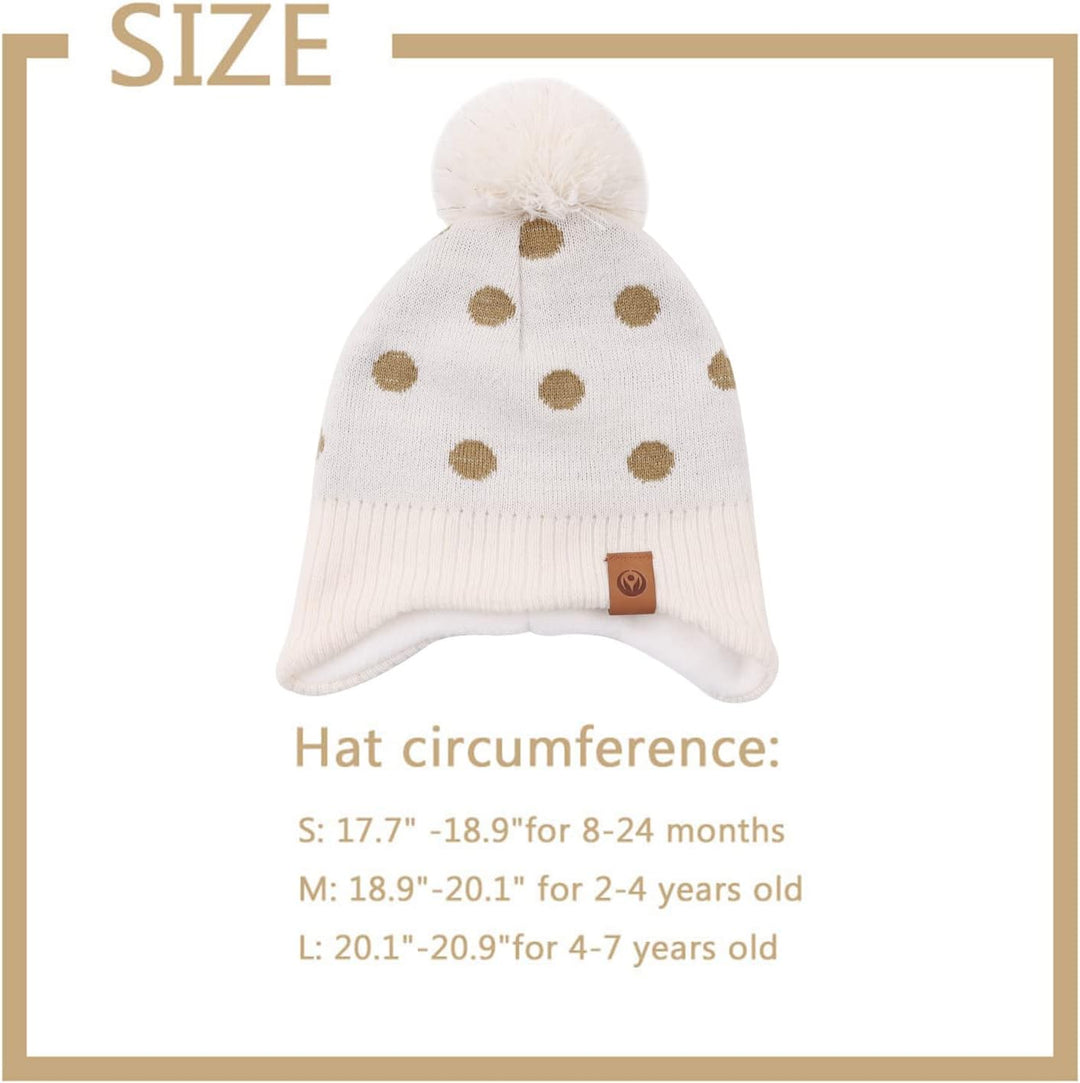XIAOHAWANG Baby Strickmütze Winter Babymütze Junge Warme Kindermütze Junge Beanie Mütze Dicke Winter