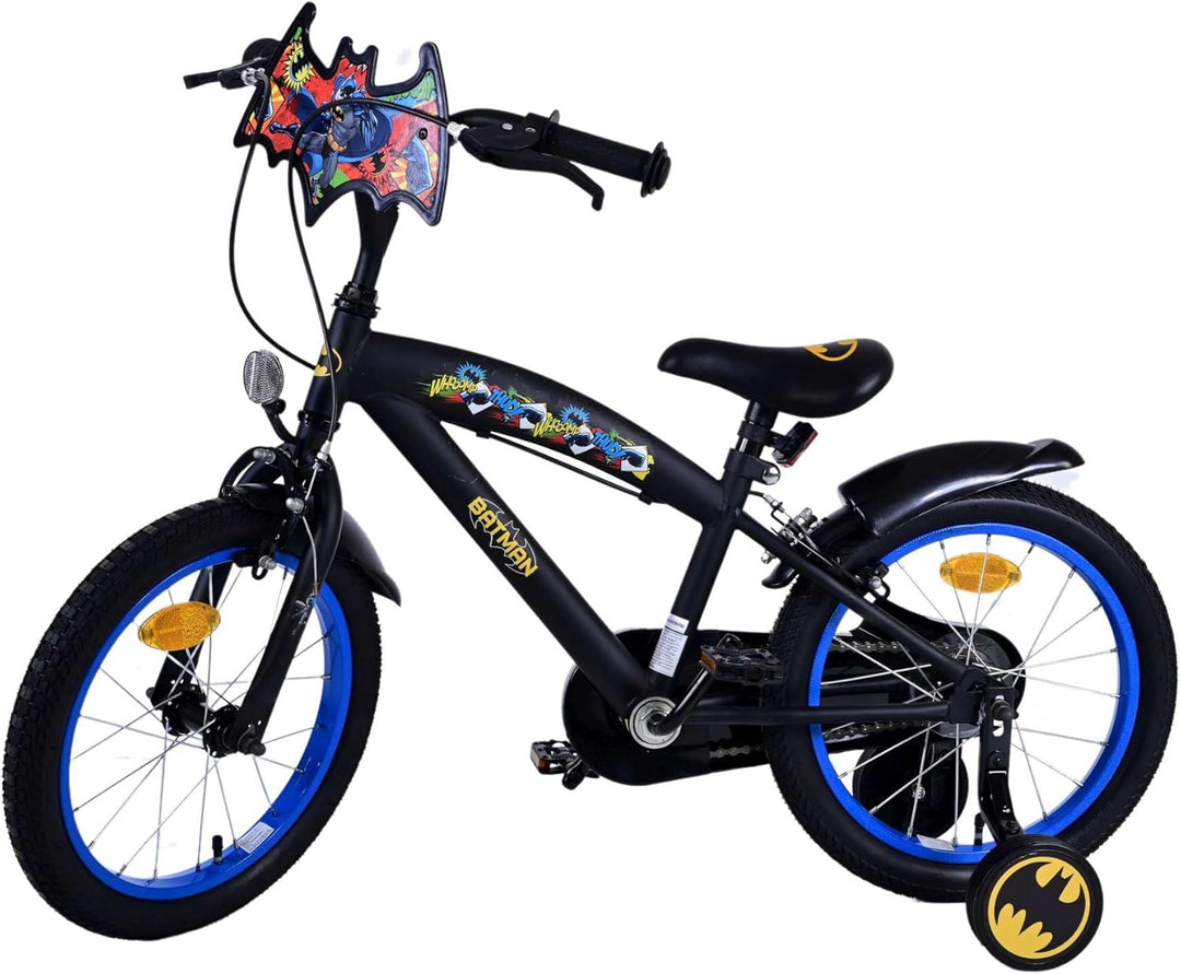 Volare Batman 16 Zoll Kinderfahrrad schwarz - Sicherheit, Komfort und Spass in einem!