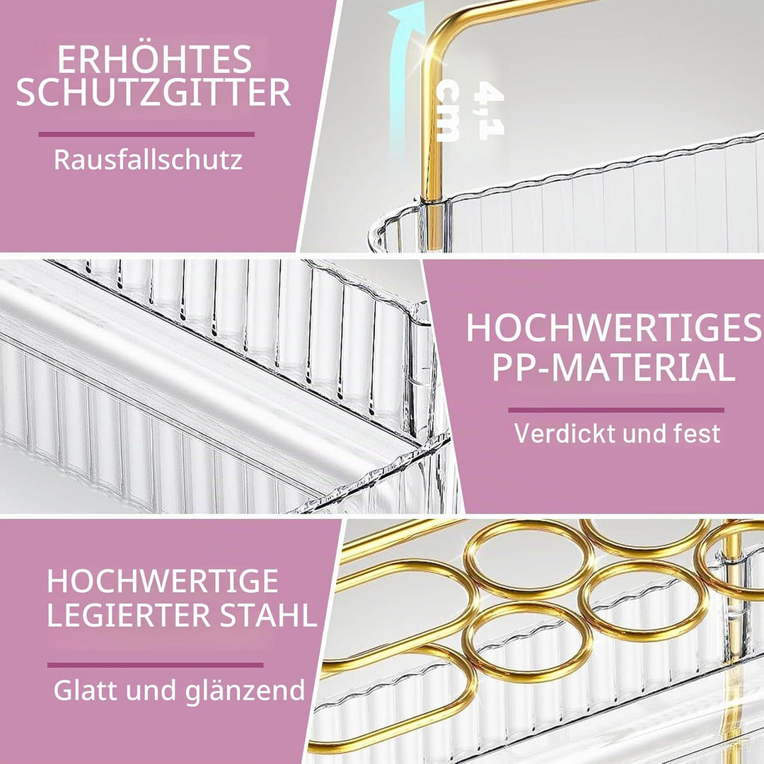 3-stöckiges Eckregal für Badezimmer, Theke, Aufbewahrungs-Organizer, werkzeuglose Installation, Acry
