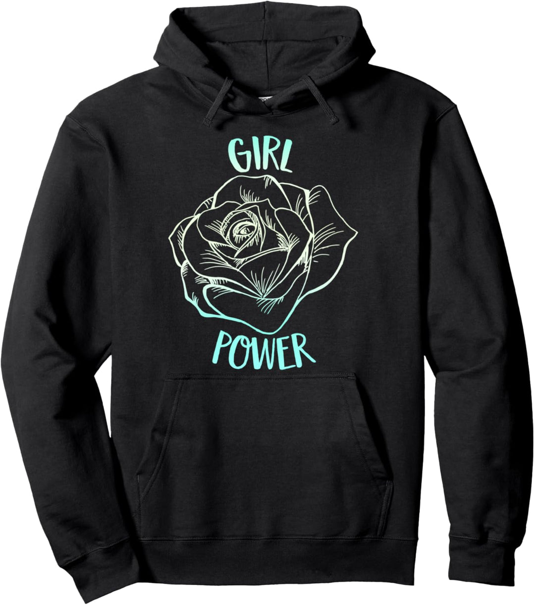 Girl Power Blume Feministinnen Bewegung Lustiges Zitat Pullover Hoodie