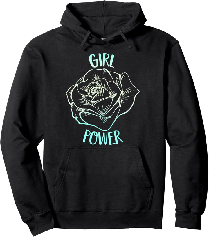 Girl Power Blume Feministinnen Bewegung Lustiges Zitat Pullover Hoodie