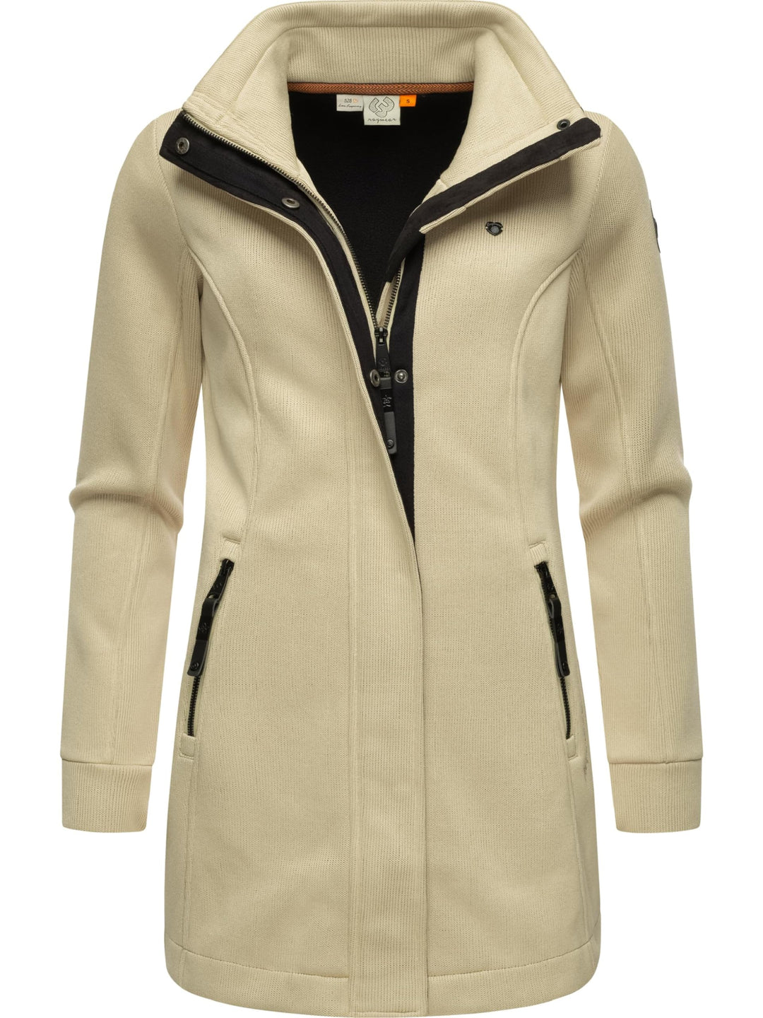 Ragwear Damen Leichter Sweat-Übergangsmantel lang windabweisendl mit hohem Kragen Letrice Bonded XS-
