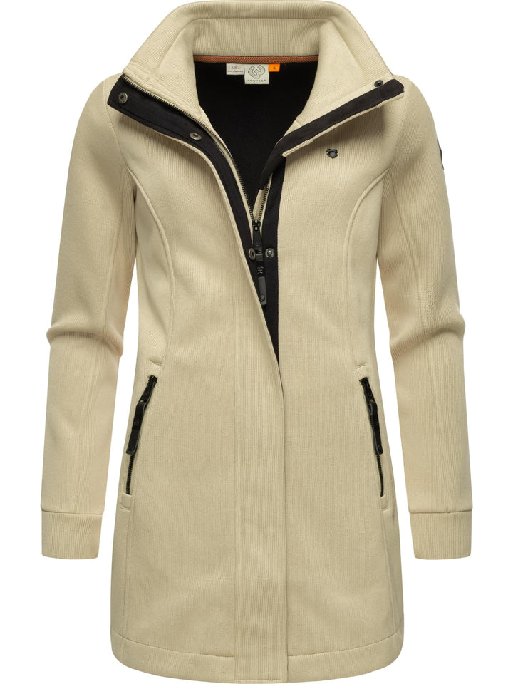 Ragwear Damen Leichter Sweat-Übergangsmantel lang windabweisendl mit hohem Kragen Letrice Bonded XS-