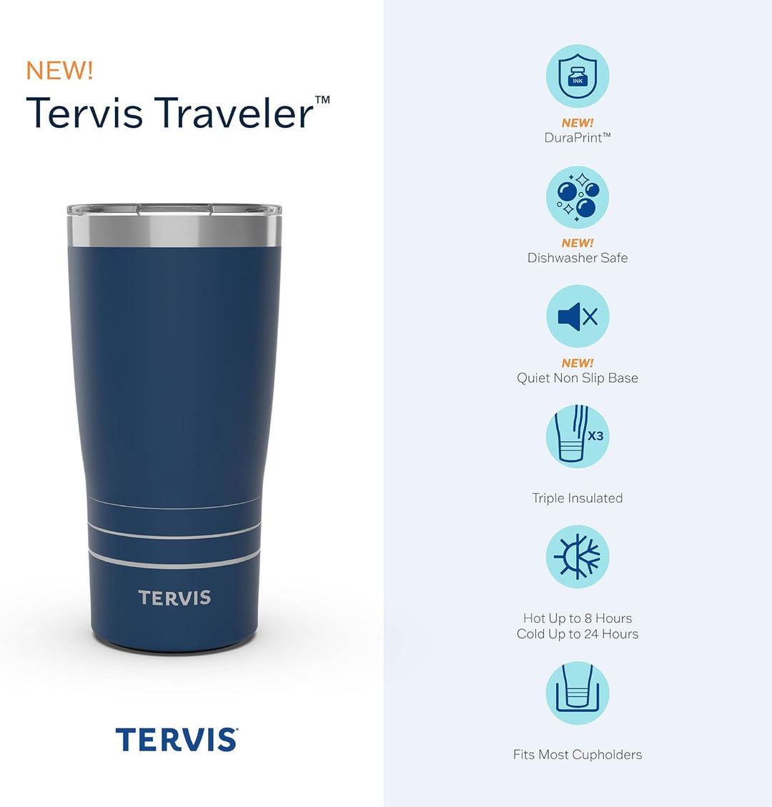 Tervis Friends Pattern Isolierbecher, Edelstahl Edelstahl 20oz 590 g, Edelstahl 20oz 590 g