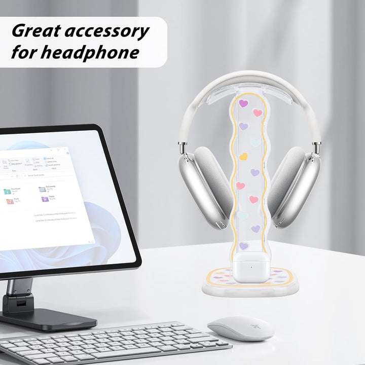 Transparent Schutzhülle kompatibel mit Apple AirPods Max 2024/2020, Kopfhörerabdeckung Zubehör+Unive