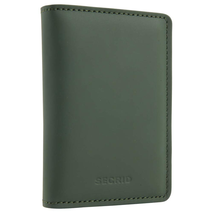 Secrid Slim Wallet Matte Black & Green Kartenetui aus Leder, Farbe: Grün/Schwarz, für 4 Karten mit o