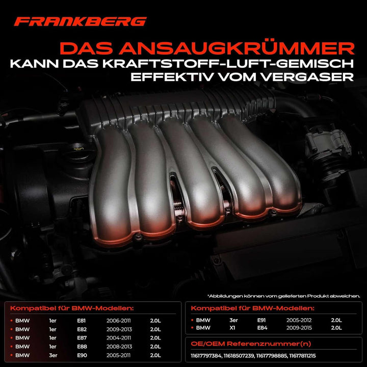 Ansaugkrümmer Mit Dichtung für E81 E82 E87 E88 116 118 E90 E91 X1 316 318 E84 2004-2015 11617798885