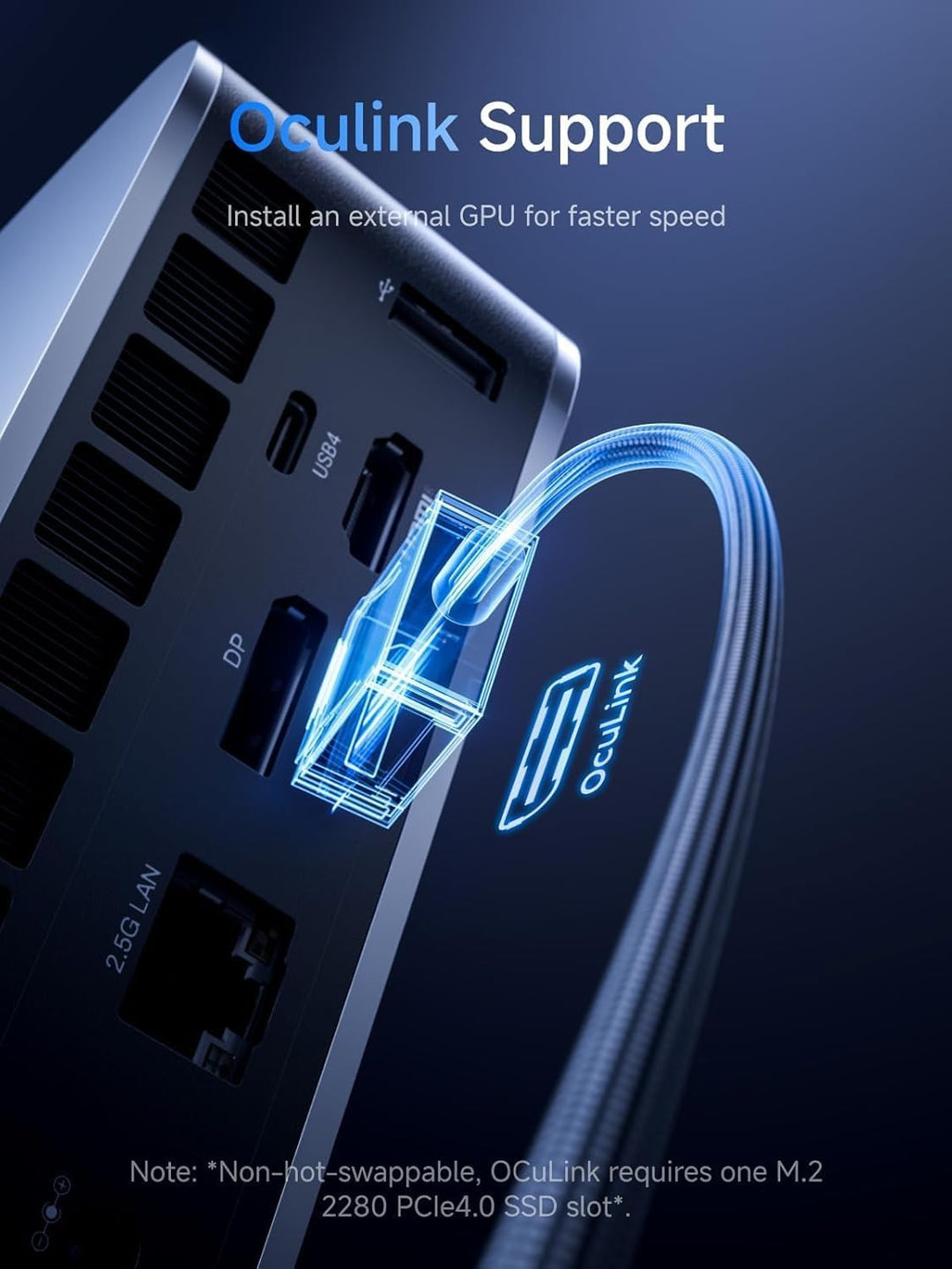 MINIS FORUM M1 Pro-285H Mini PC, Intel Core Ultra 9 285H (16C/16T, bis zu 5,4GHz), 32GB DDR5, 1TB PC