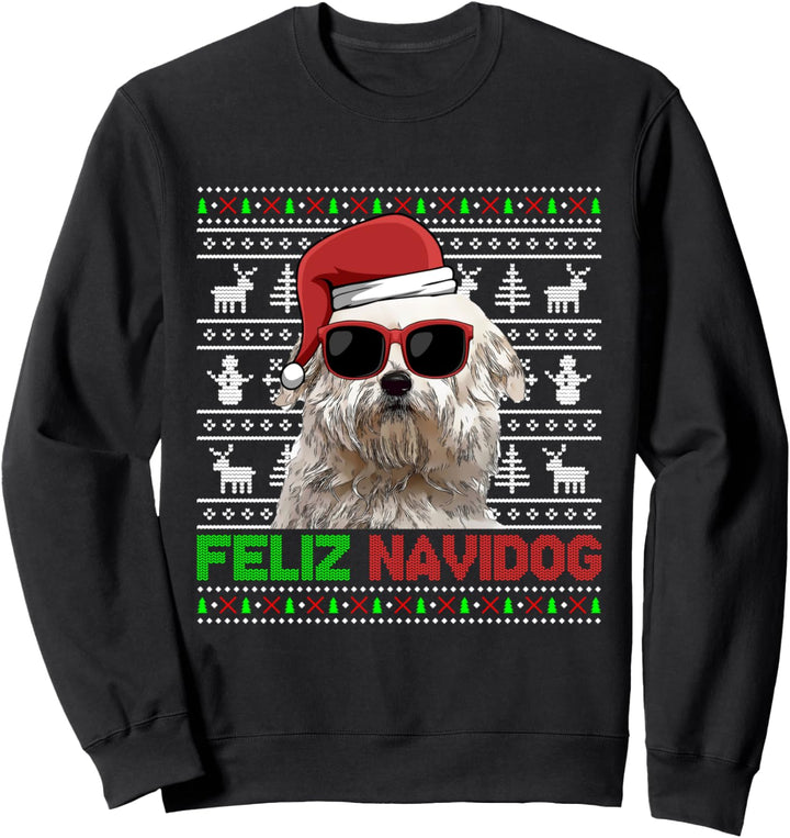 Coton de Tulear Hundespielzeug Feliz Navidog Sweatshirt