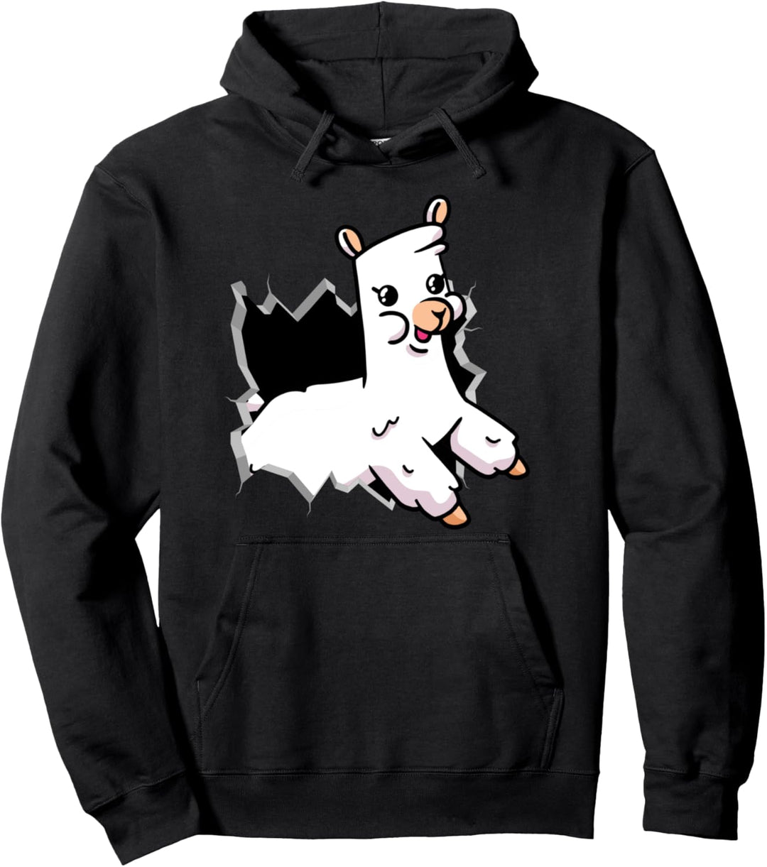 Süsses Alpaka Riss Alpaca Lama Tier Pullover Hoodie