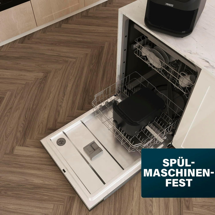 Princess SlimFry Heissluftfritteuse - Platzsparendes Design - BPA-frei - 8 L - 8 Programme - Einstel