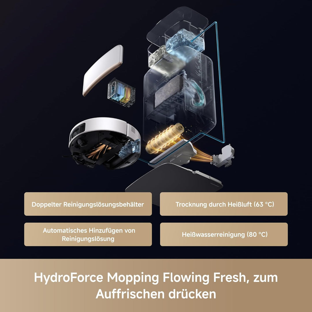 Mova Z60 Ultra Roller Complete Saugroboter mit Wischfunktion, HydroForce-Wischen, AutoShield-Technol