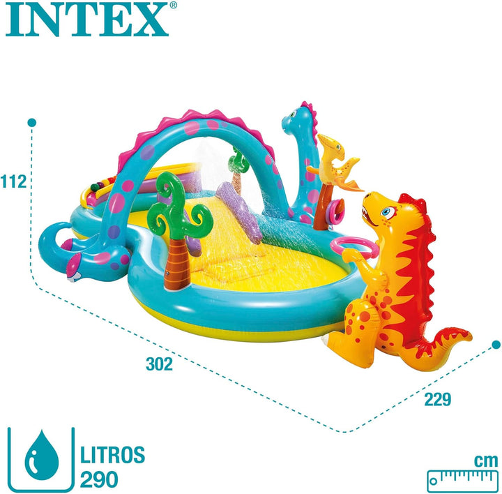 Intex Dinoland Play Center Aufblasbares Wasserspielzentrum, verschiedene Modelle (mit und ohne Vulka
