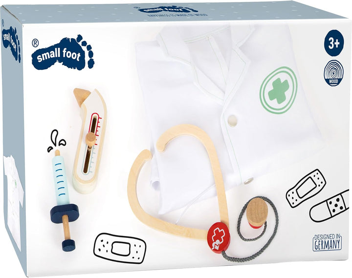 small foot Arztkittel-Spielset, Rollenspielzeug für Kinder ab 3 Jahren, Arztspielzeug mit viel Zubeh