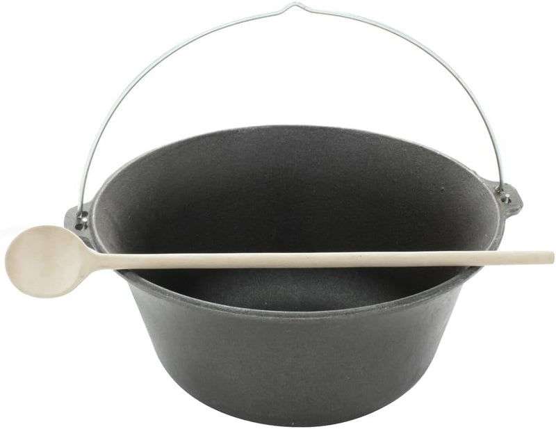 GRILLPLANET Gulaschkessel Gusseisen 16 Liter Kesselgulasch Topf Guss