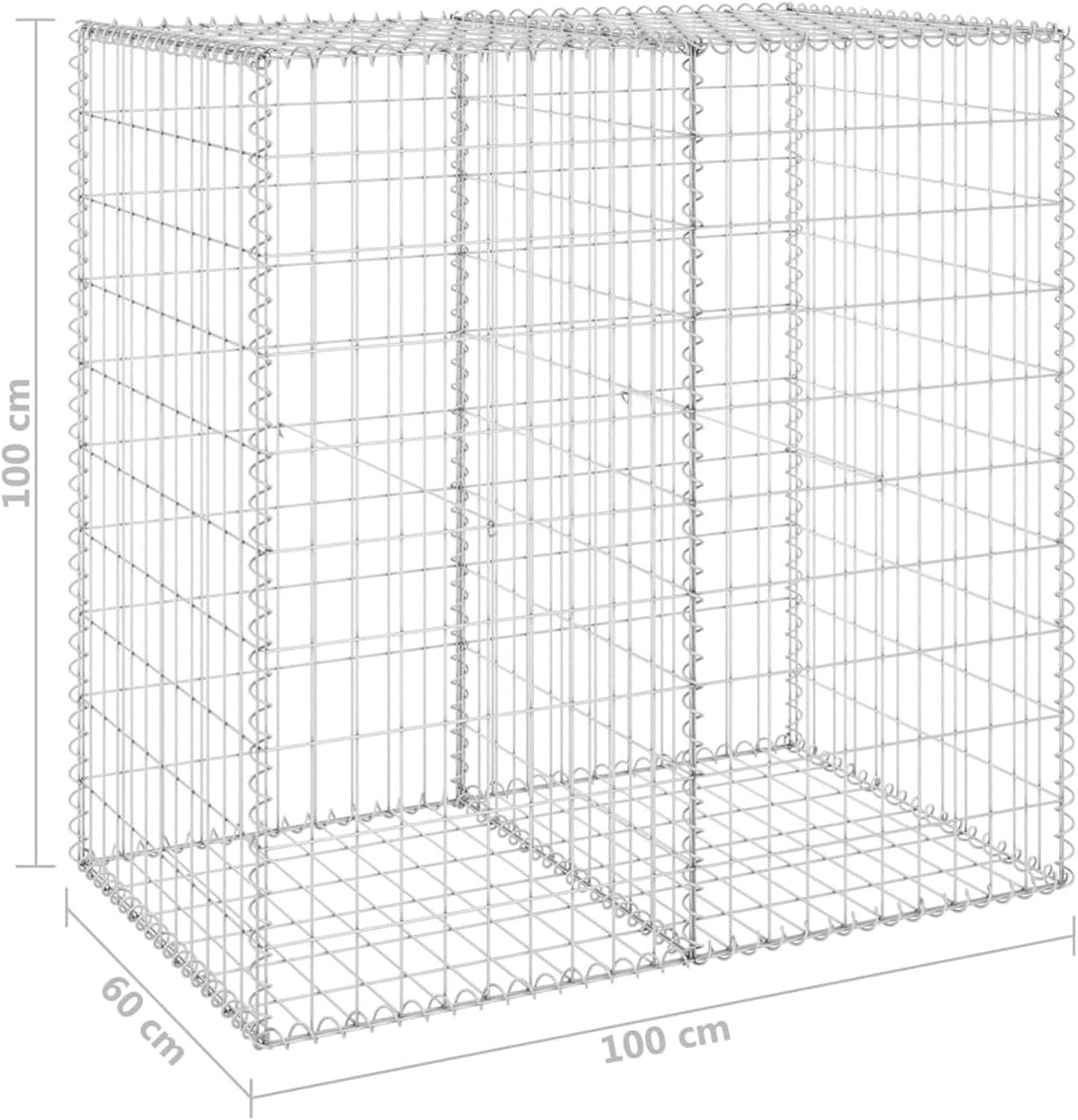 Tidyard Gabionenwand mit Abdeckung Gabione Steingabionen Steinkorb Gabionen Wand Drahtkorb Draht Mau