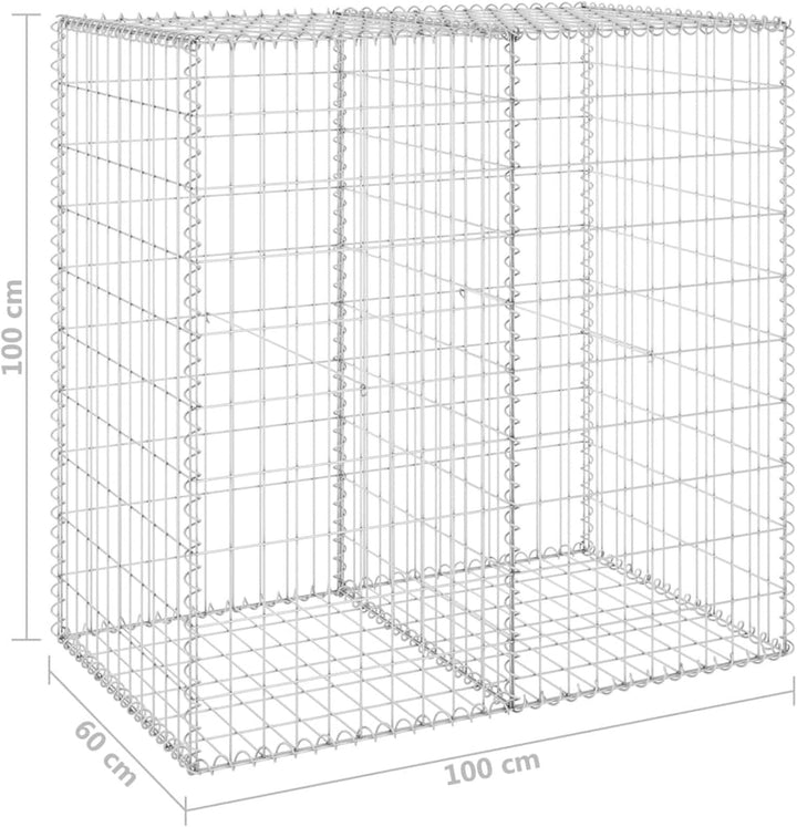 Tidyard Gabionenwand mit Abdeckung Gabione Steingabionen Steinkorb Gabionen Wand Drahtkorb Draht Mau