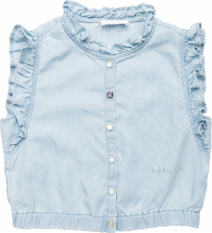 Replay Mädchen Bluse 10 Jahre 010 Light Blue, 10 Jahre 010 Light Blue