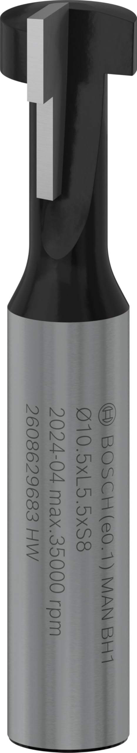 Bosch 1x PRO T-Nutfräser (für Weichholz, Hartholz, Ø 6,6 mm, Professional Zubehör Handfräse, Trim Ro