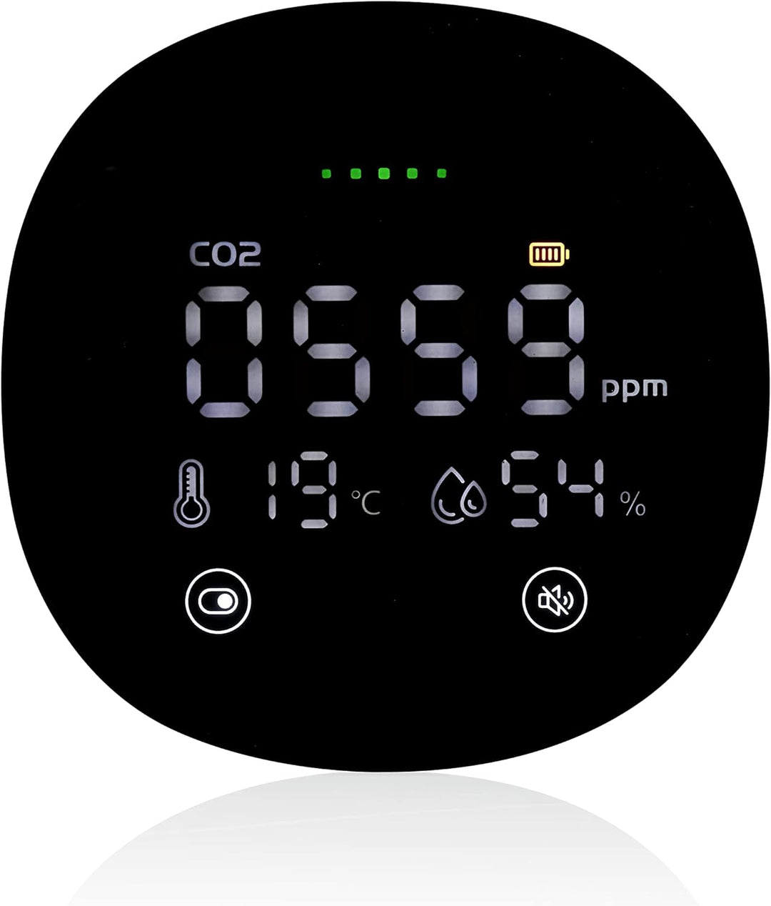 Smartwares 3-in-1 Luftqualitätsmelder FGA-13950 - CO2, Temperatur und Luftfeuchtigkeit - 78 DB – mit