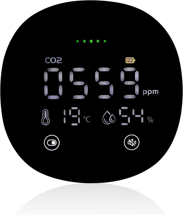 Smartwares 3-in-1 Luftqualitätsmelder FGA-13950 - CO2, Temperatur und Luftfeuchtigkeit - 78 DB – mit