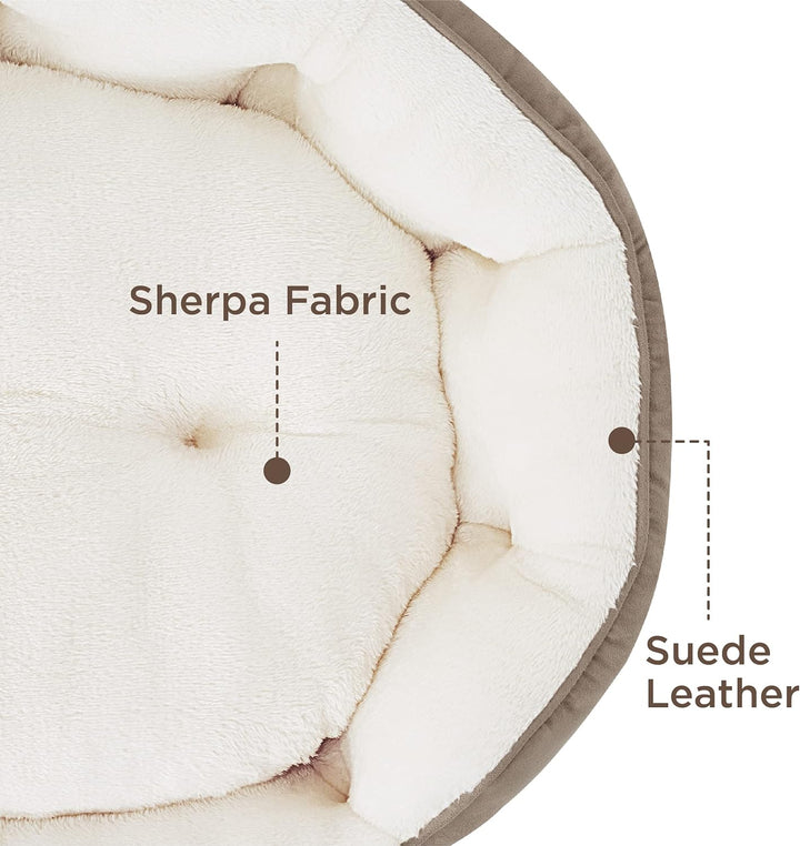 Bedsure Katzenbett waschbar Katzen Bettchen - 63x53x20cm Katzen Bett mit Zweiseitig Innenkissen Katz