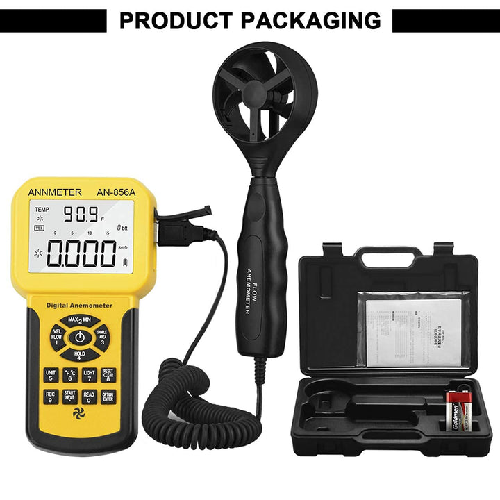 Handheld CFM CMM Windgeschwindigkeitsmesser, separates Anemometer messen Luftstrom Geschwindigkeit T