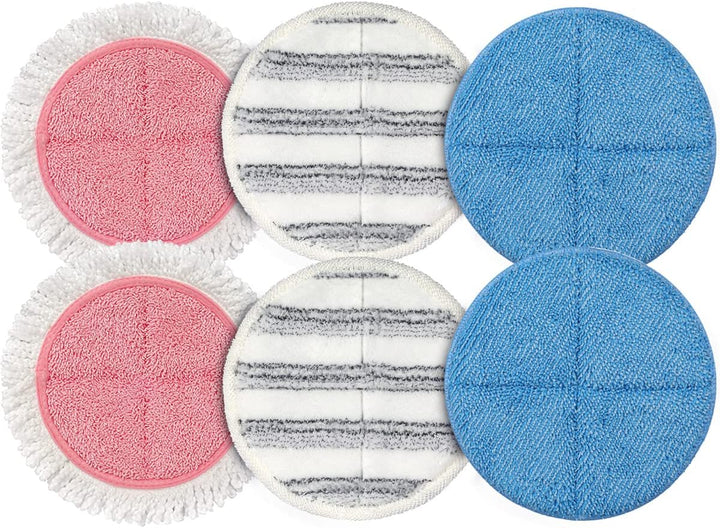 OGORI 6 Packung Ersatz Elektrischer Mopp Wischpads - Reinigungspads, Scrubby Pads und Wachsmop Pads