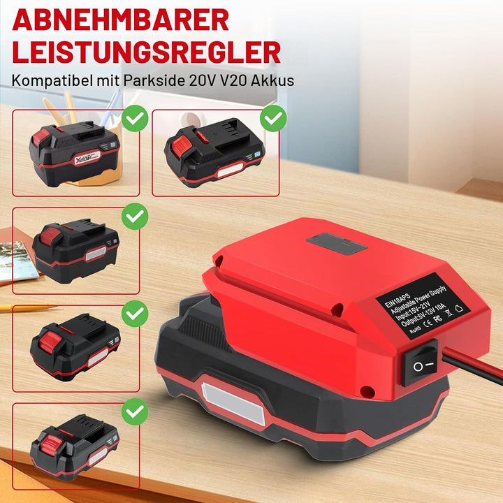 Adapter für Parkside 20V zu 12V StepDown Konverter,DIY Ladegerät Konverter