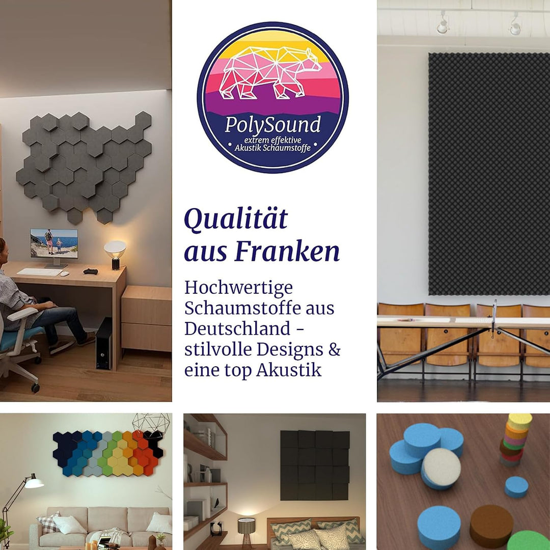 PolySound® ECO Akustikpaneele selbstklebend - Minimalistic Marvel - Extra Schalldämmung durch αw 0,9
