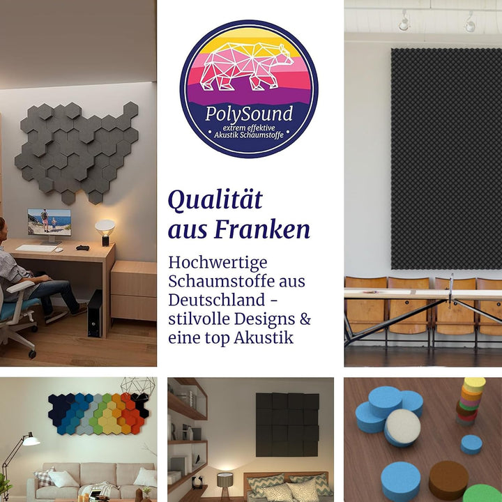 PolySound® ECO Akustikpaneele selbstklebend - Minimalistic Marvel - Extra Schalldämmung durch αw 0,9