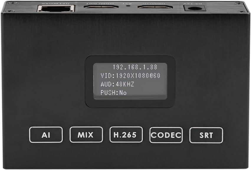 EXVIST H.265 1080P 60FPS HDMI Video Encoder HDMI Decoder, unterstützt HLS RTMP RTSP SRT UDP, kompati