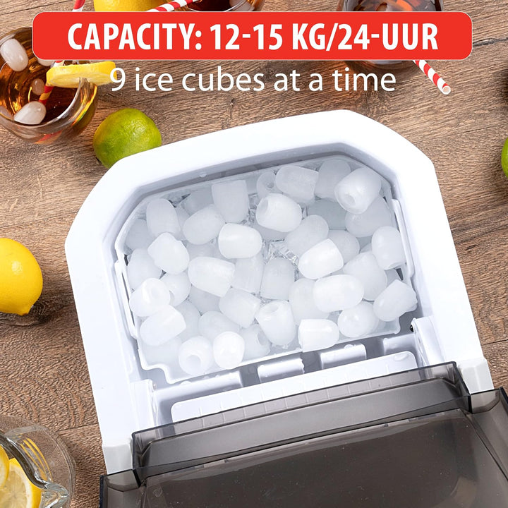 alpina Eiswürfelmaschine - 2 Grössen von Eiswürfeln - Eiswürfelbereiter - Produktion in 10-12 Minute