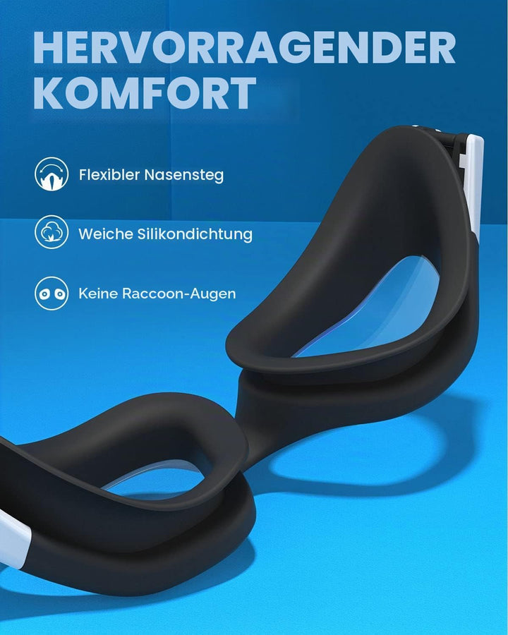 ZIONOR G1 - Polarisierte Schwimmbrille für Unisex und Erwachsene und Damen, beschlagfrei, 100% UV-Sc