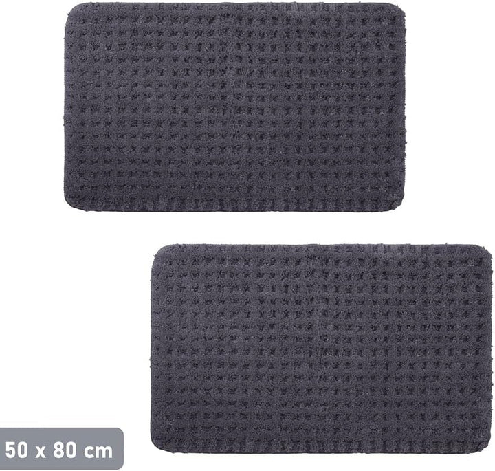 PANA® Flauschiger Badvorleger (2er Set) • Flauschige und rutschfeste Badematten • Weiche Mikrofasern