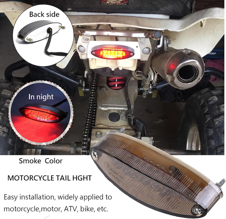 evomosa 28 LED Motorrad ATV Rücklicht Bremsstopp Kennzeichenbeleuchtung für ATV LTZ King Quad Runner