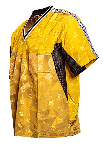 T-Shirt mit V-Ausschnitt zum Kickboxen „Kickboxjacke Prism“ Gelb S, Gelb S