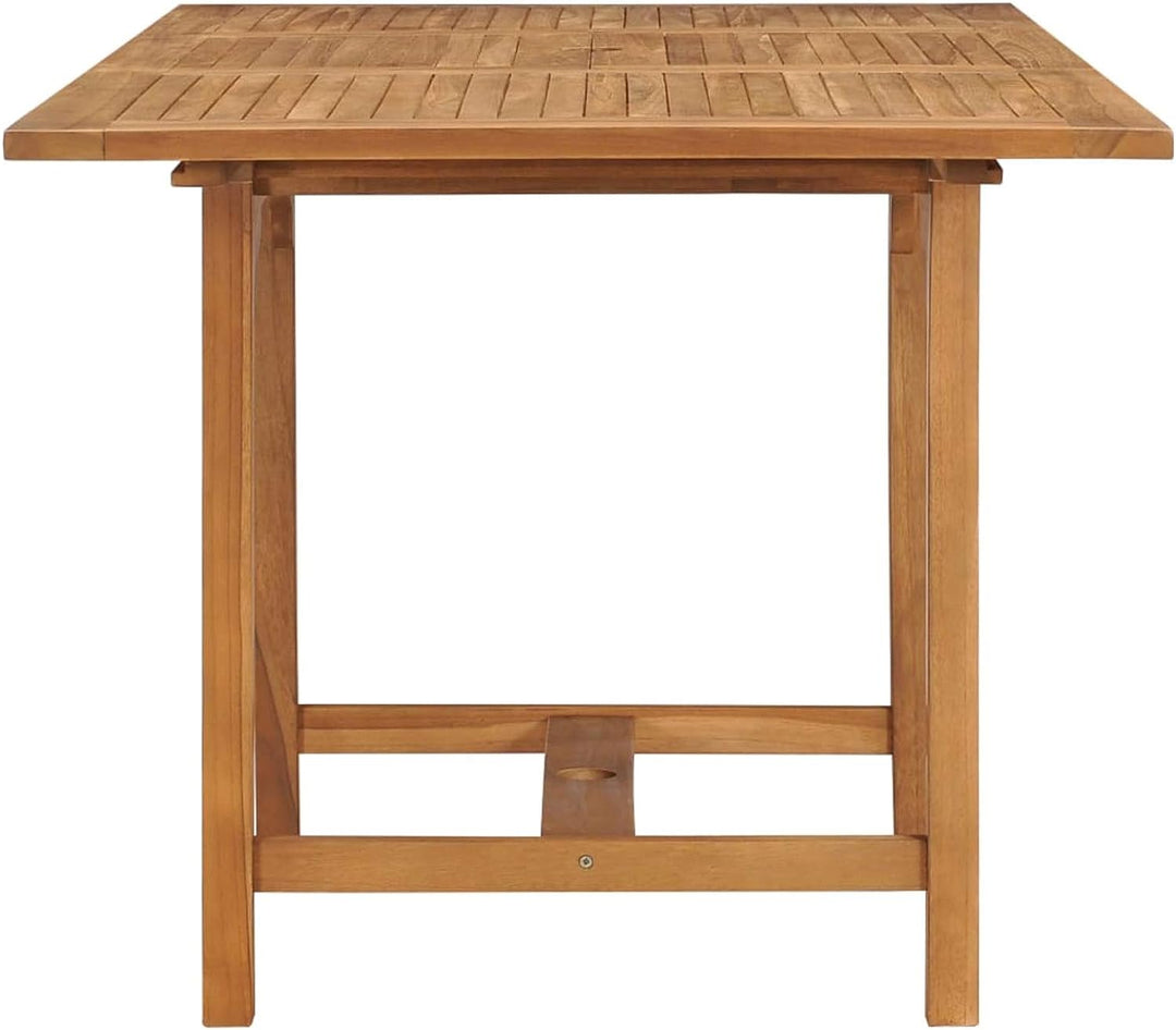 Tidyard Ausziehbarer Gartentisch Massivholztisch Küchentisch Esstisch (110-160)×80×75 cm Mit Schirml