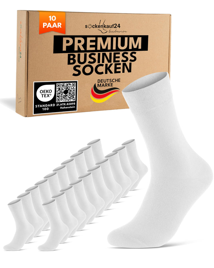 10 Paar Premium Socken Herren &amp; Damen aus gekämmter Baumwolle mit Komfortbund ohne drückende Naht 35