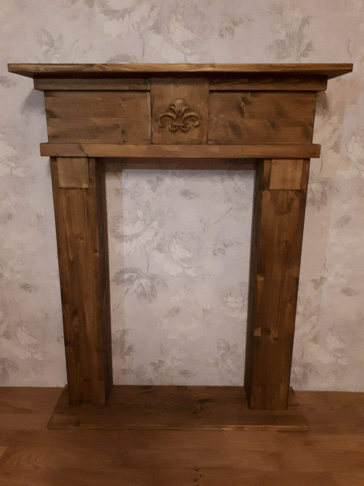 Wolkenstube Dekokamin braun Antik, Kaminkonsole, Kaminumrandung braun (100cm Breite)