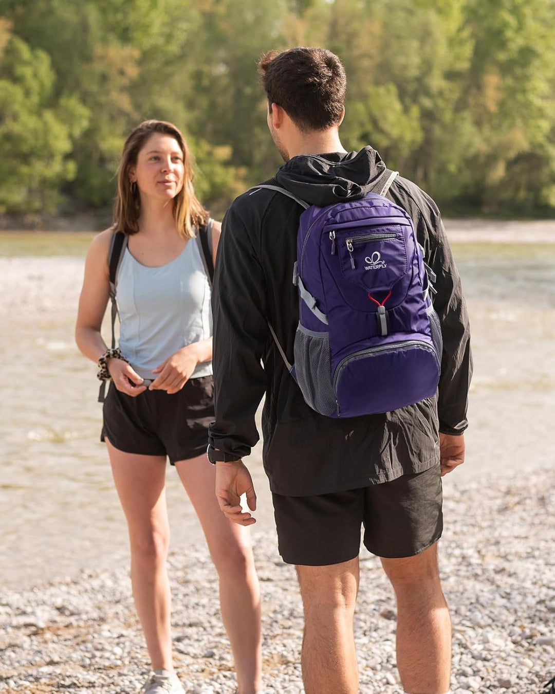 WATERFLY Ultraleicht Faltbar Klein Rucksack: 20L Leicht Packable Wanderrucksack Tagesrucksack Trekki