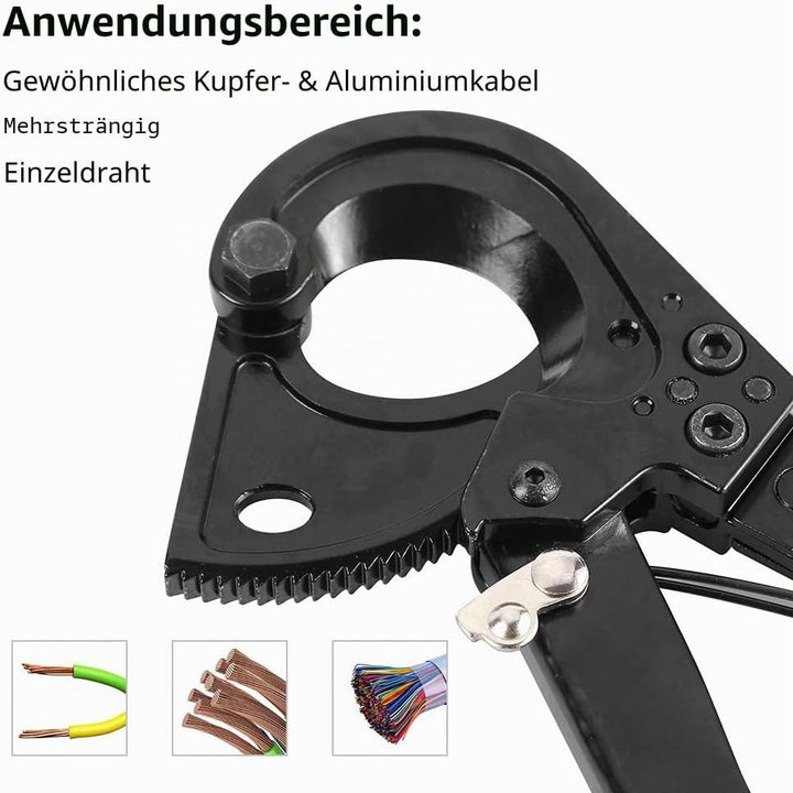 Kabelschneider, Hochleistungs-Aluminium-Kupfer-Ratschenkabelschneider HS325A, Schneiden von bis zu 2