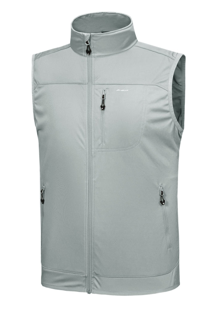 WILLIT Herren Golf Weste Leichtgewichtige Softshell-Weste Ärmellose Jacke für Wandern Laufen Causal