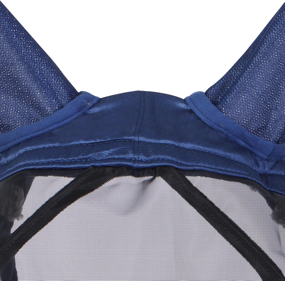 Harrison Howard CareMaster Pro Luminous Pferde Fliegenmaske Standard mit Ohren UV-Schutz für Pferde-