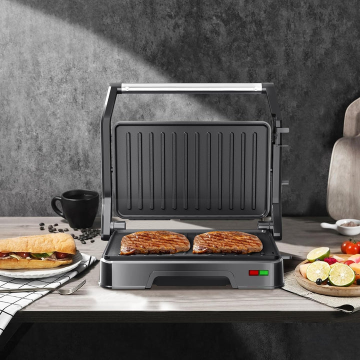 KEINVE Kontaktgrill für Sandwiches, Steak, Panini Grill und Sandwichmaker mit Antihaftbeschichtet, 8
