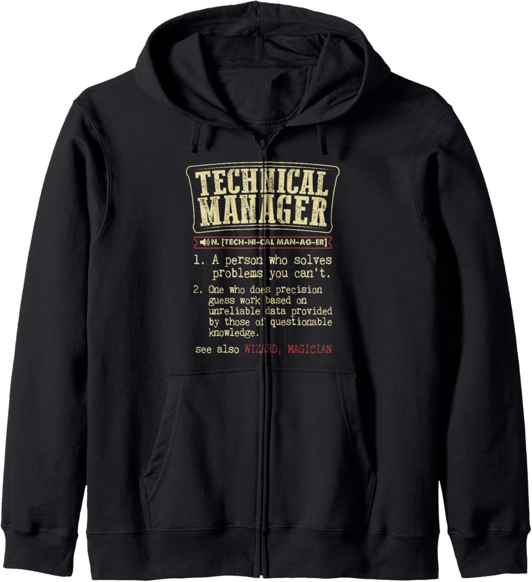 Tech Manager Gift Funny Dictionary Definition Kapuzenjacke